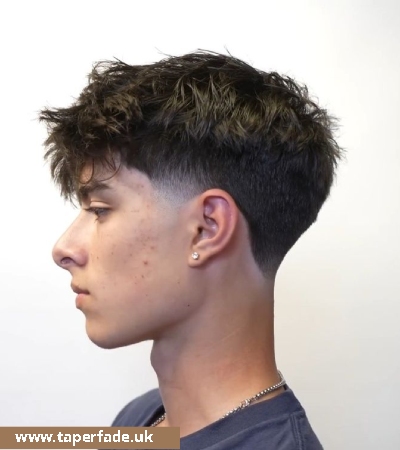 Taper Fade Textured Fringe - 50 Popular Taper Fade Haircuts 2025